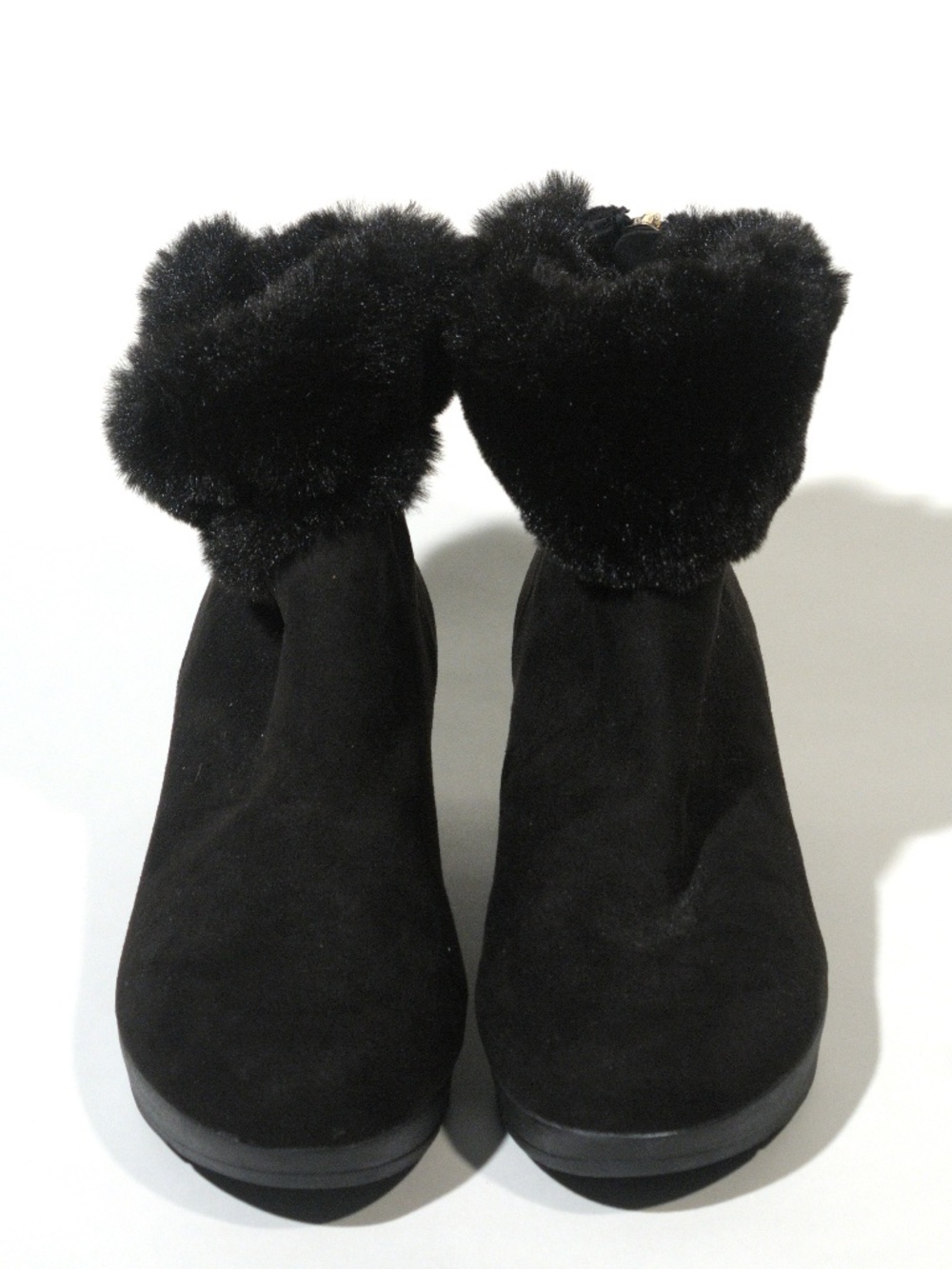 DKNY Black Faux Fur Booties